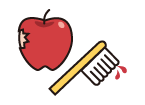リンゴ・歯磨きイメージ